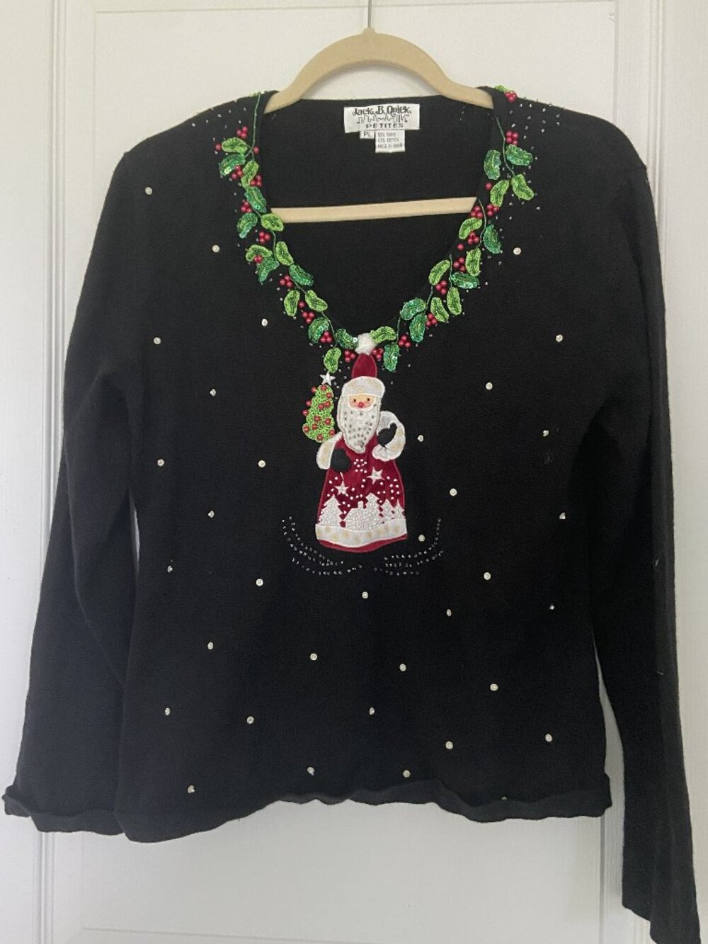 Jack B Quick Christmas Sweater Petite Lg